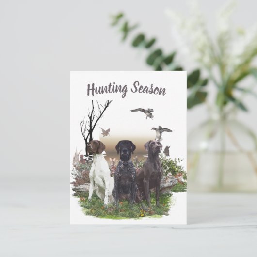 Duitse Shorthaired Pointers (SAP), een jachtfauna Briefkaart (Staand voorkant)