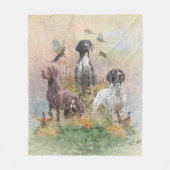Duitse Shorthaired Pointers (SAP), een jachtfauna Fleece Deken (Voorkant)