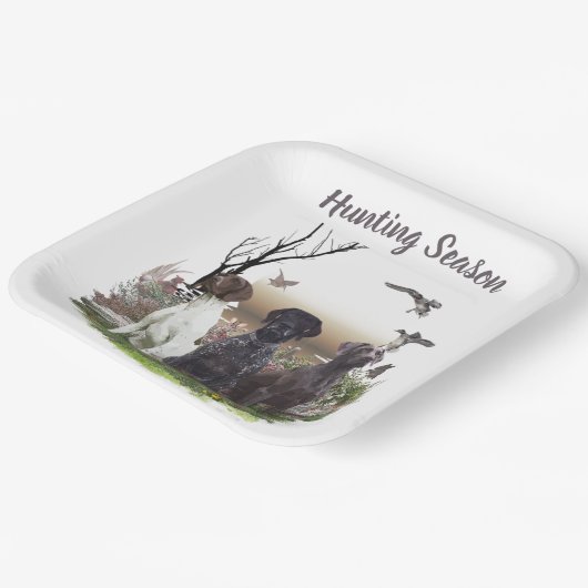 Duitse Shorthaired Pointers (SAP), een jachtfauna Papieren Bordje (Gebogen)