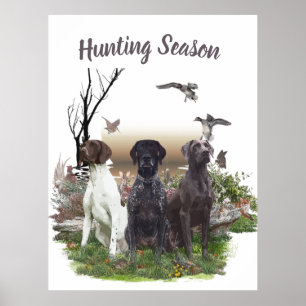 Duitse Shorthaired Pointers (SAP), een jachtfauna Poster