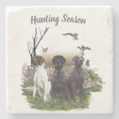 Duitse Shorthaired Pointers (SAP), een jachtfauna Stenen Onderzetter (Voorkant)