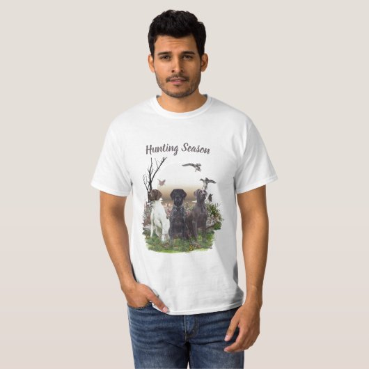 Duitse Shorthaired Pointers (SAP), een jachtfauna T-shirt (Voorkant volledig)