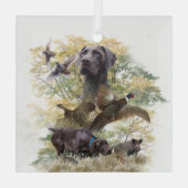 Duitse Shorthaired Pointers (SAP) Glas Ornament (Achterkant)