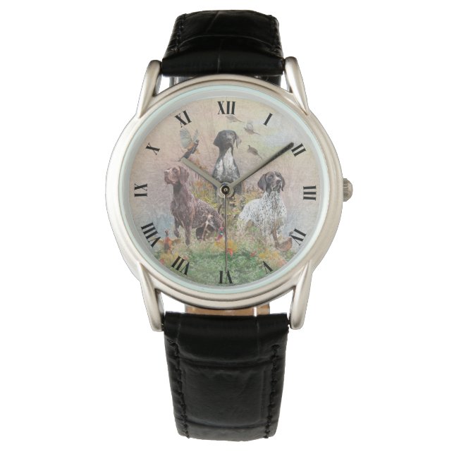 Duitse Shorthaired Pointers (SAP) Horloge (Voorkant)