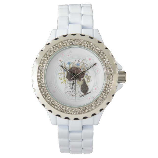 Duitse Shorthaired Pointers (SAP) Horloge (Voorkant)