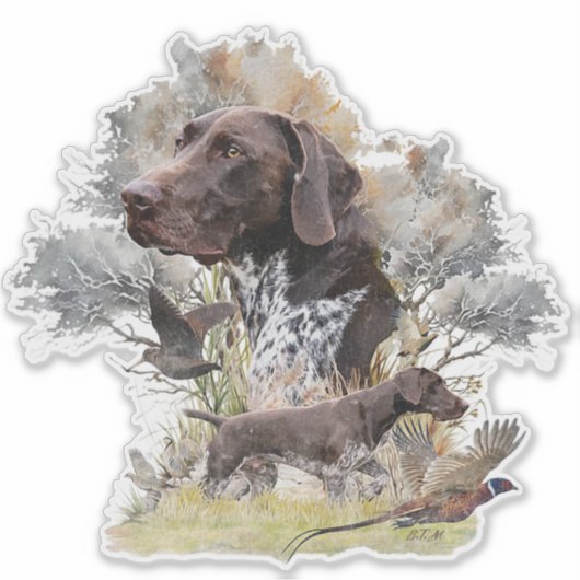 Duitse Shorthaired Pointers Sticker (Voorkant)