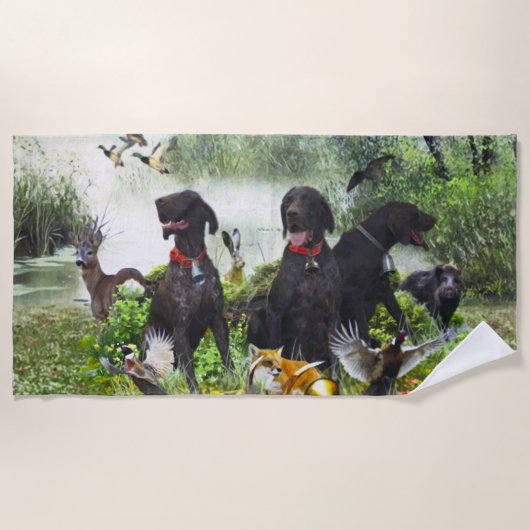 Duitse Shorthaired Pointers Strandlaken (Voorkant)