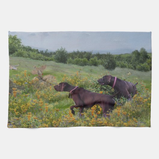 Duitse Shorthaired Pointers Theedoek (Horizontaal)