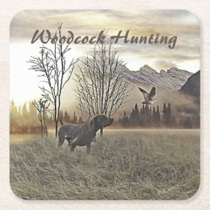 Duitse Shorthaired Pointers Vierkante Kartonnen Onderzetter