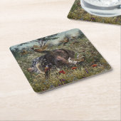 Duitse Shorthaired Pointers Vierkante Kartonnen Onderzetter (Schuin)