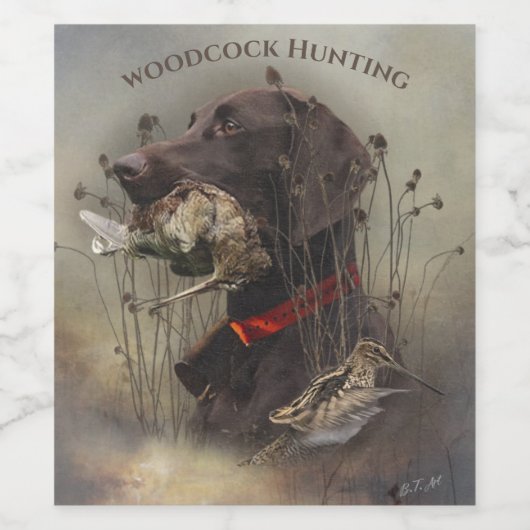 Duitse Shorthaired Pointers Wijn Etiket (Enkel label)