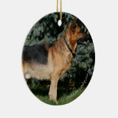 Duitse Show Shepherd Keramisch Ornament (Rechts)