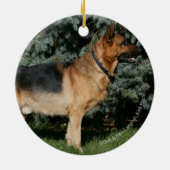 Duitse Show Shepherd Keramisch Ornament (Achterkant)