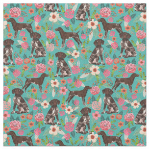 Duitse sinaasappelmoes turquoise stof