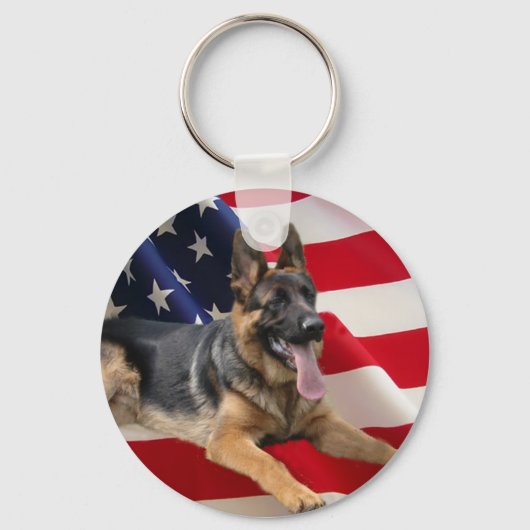 Duitse Sleutelhanger Shepherd America (Voorkant)