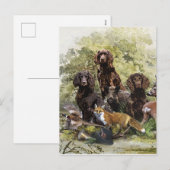 Duitse Spanjaarden ( Deutscher Wachtelhund ) Feestdagenkaart (Voorkant / Achterkant)