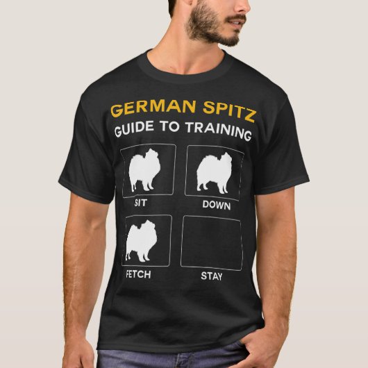 Duitse Spitz-gids voor het trainen van honden- en T-shirt (Voorkant)