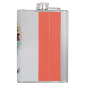 Duitse Spitz hond 'Ik lach omdat ik kan' Kaarten Heupfles (Achterkant)