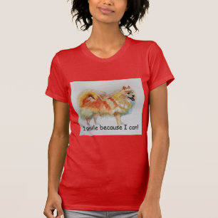 Duitse Spitz hond 'Ik lach omdat ik kan' Kaarten T-shirt