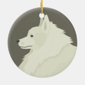 Duitse Spitz Keramisch Ornament (Achterkant)