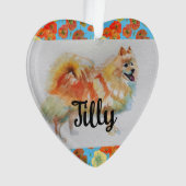 Duitse Spitz Pommerse hond Christmas Ornament (voorkant)