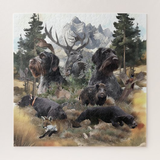 Duitse Staande Draadhar Legpuzzel (Verticaal)
