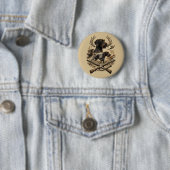 Duitse Staande Draadharige Pointer Ronde Button 5,7 Cm (In situ)