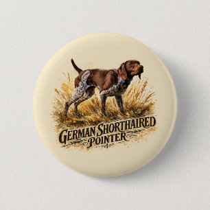 Duitse Staande Hond Ronde Button 5,7 Cm