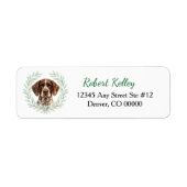 Duitse Staande Pointer Eucalyptusbladenguirlande Etiket (Voorkant)