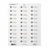 Duitse Staande Pointer Eucalyptusbladenguirlande Etiket (Full Sheet)
