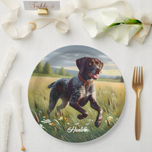 Duitse Staande Pointer hardlopend Papieren Bordje
