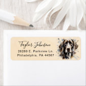 Duitse Staande Pointer Hond Retouradres Etiket (Insitu)