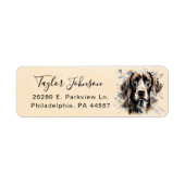 Duitse Staande Pointer Hond Retouradres Etiket (Voorkant)