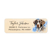 Duitse Staande Pointer Hond Retouradres Etiket (Voorkant)