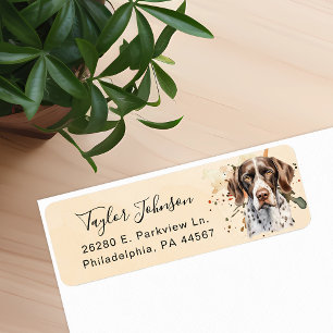 Duitse Staande Pointer Hond Retouradres Etiket
