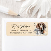 Duitse Staande Pointer Hond Retouradres Etiket (Insitu)