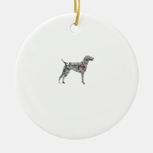 Duitse Staande Pointer I GSP Hondenmoeder I Love H Keramisch Ornament