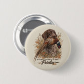 Duitse staande pointers ronde button 5,7 cm (Voorkant /achterkant)