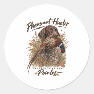 Duitse staande pointers ronde sticker