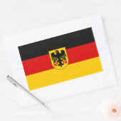 Duitse staatsvlag rechthoekige sticker (Envelop)