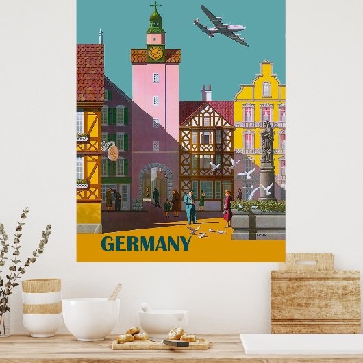 Duitse stad, poster (Keuken)