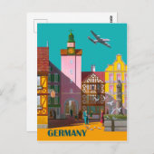 Duitse stad, poster briefkaart (Voorkant / Achterkant)