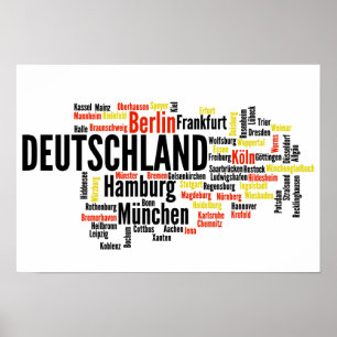 Duitse steden - Deutsche Städte Poster