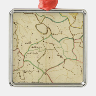 Duitse steden metalen ornament