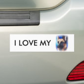 Duitse sticker met autobumper (Op auto)