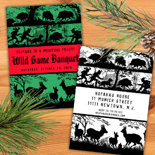 Duitse stijl middeleeuwse feest wild game diner kaart