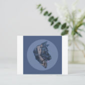 Duitse studie Shepherd Head Briefkaart (Staand voorkant)