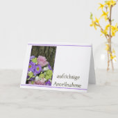 Duitse sympathikaart, Herzliches beileid Kaart (Gele Bloem)