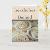 Duitse sympathikaart, Herzliches beileid Kaart (Gele Bloem)