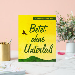 Duitse taal Bijbelvers Motivatie Acryl Bord